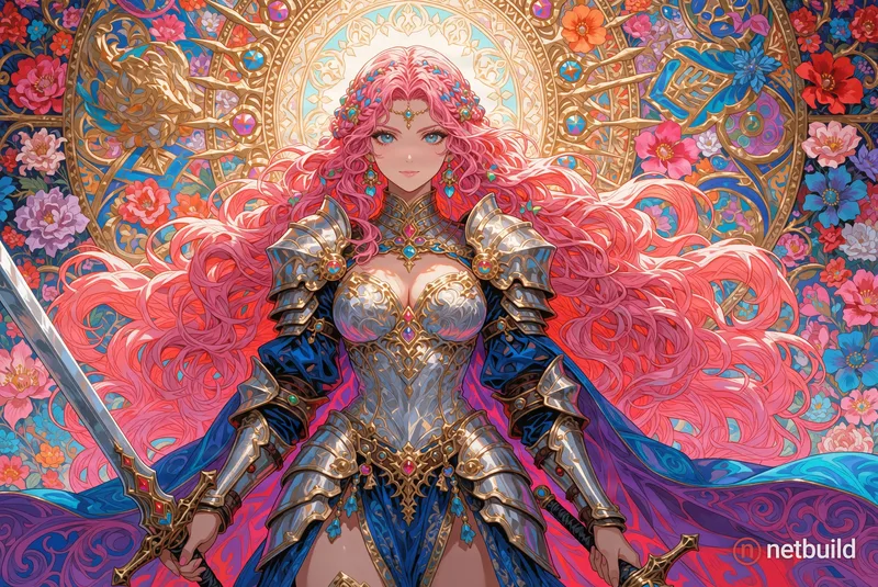 strong warrior princess| centered| key visual| intricate| highly detailed| breathtaking beauty| precise lineart| vibrant| comprehensive cinematic| Car...