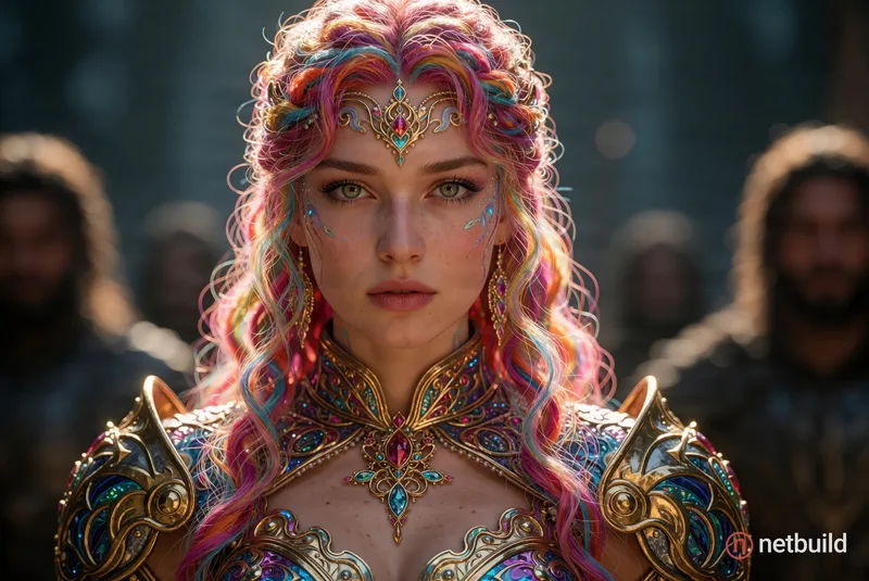 strong warrior princess| centered| key visual| intricate| highly detailed| breathtaking beauty| precise lineart| vibrant| comprehensive cinematic| Car...